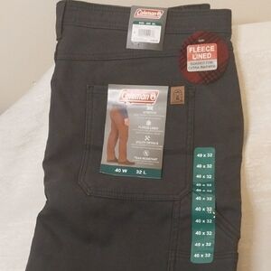 Coleman Fleece-Lined Pants - Charcoal Gray Mens 40x32